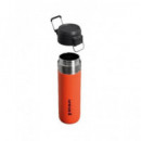 STANLEY Botella Termo 0.7L Quick Flip 12HRS Frio, 40HRS con Hielo 8HRS Caliente Color Tigerlily