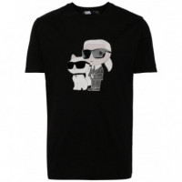 KARL LAGERFELD - T-shirt Crewneck - 990 - 755061542241/990