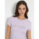 Ss Cn Sangallo Tee New Light Lilac  GUESS