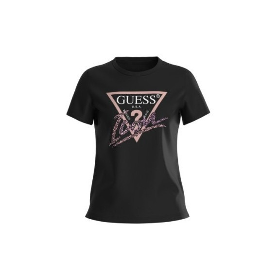 Ss Cn Icon Tee Jet Black A996  GUESS