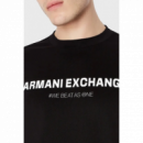 Camiseta ARMANI EXCHANGE Logo Text Negra