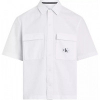 Seersucker Ss Shirt Bright White  CALVIN KLEIN