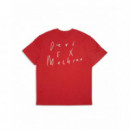 Camisetas Hombre Camiseta DEUS EX MACHINA Bobskull Cranberry