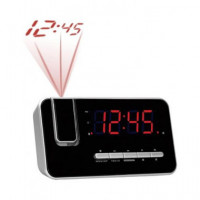 DENVER Radio Reloj Despertador CRP-618 con Proyeccion Techo, Doble Alarma Funcion Sleep