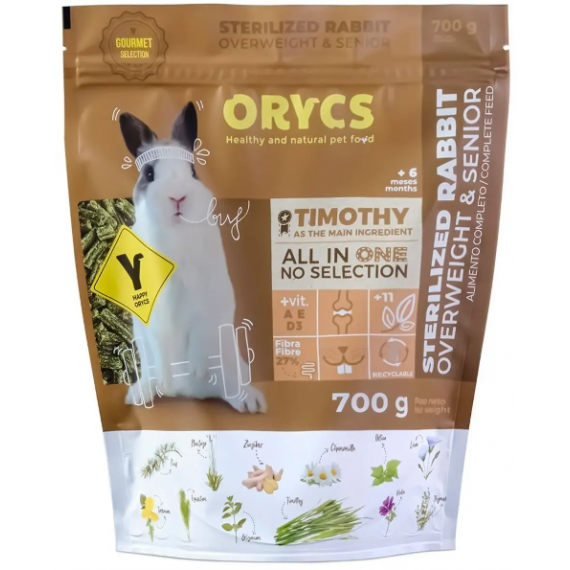 ORYCS Conejo Esterilizado/senior 700 Gr