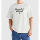 Camiseta TOMMY JEANS Luxe Serif Ny Blanco Crema
