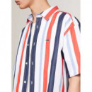Tjm Rlx Stripes Shirt White Stripe  TOMMY JEANS