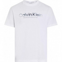 Bt-diffused Logo T-shirt Bright White  CALVIN KLEIN