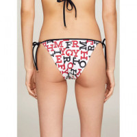 Cheeky String Side Tie Print Spell Out R  TOMMY HILFIGER