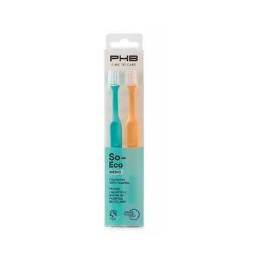 CEPILLO DENTAL PHB DUO TIME TO CARE VERDE/AMARIL