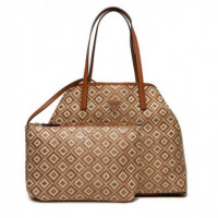 Vikky Ii Large Tote Cognac  GUESS