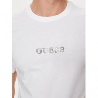 Ss Cn GUESS Multicolor Tee Pure White