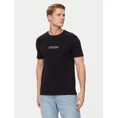 SS CN GUESS MULTICOLOR TEE JET BLACK A99