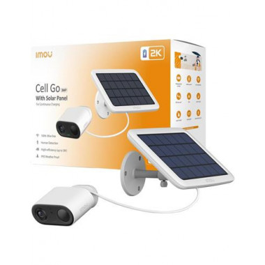 IMOU Cell Go Kit Camara Vigilancia Wifi Exterior con Panel Solar y recargable ip65,vision nocturna.