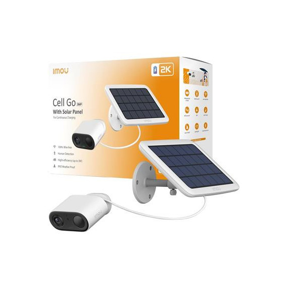Imou Cell Go Kit Camara Vigilancia Wifi Exterior con Panel Solar y Recargable IP65,VISION Nocturna.  LALO
