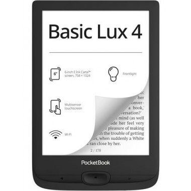 POCKETBOOK Libro Electronica Basic Lux 4 6"  8GB Frontlight Negro