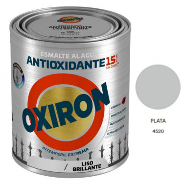 Pintura Titan Oxirón Esmalte Ecológico Al Agua Liso Brillante Plata 4520  2,5 Litros