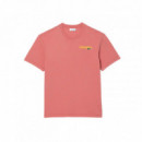 Camisetas Hombre Camiseta LACOSTE Efecto Lavado Degradé Rosa