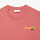 Camisetas Hombre Camiseta LACOSTE Efecto Lavado Degradé Rosa