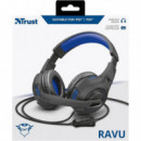 Auriculares + Microfono TRUST Gaming Gxt 307B Ravu PS4 Headset Black/blue