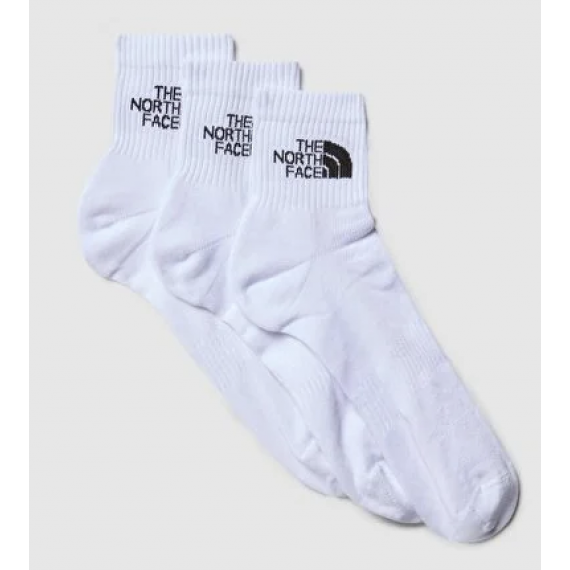 Multi Sport Cush Quarter Sock 3P Tnf White White THE NORTH FACE