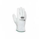 Guantes Flor Vacuno Gris 0.9-1MM Forro Franela