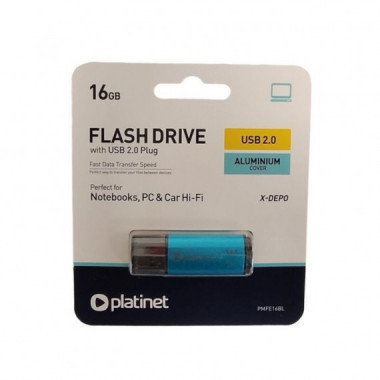 PLATINET Pendrive 16GB USB 2.0 PMFE16BL Azul