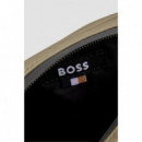 Bolso Mensajero de Piel Sintética con Logo Tonal de Boss  HUGO BOSS