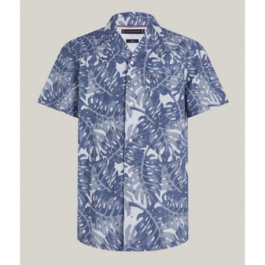TOMMY HILFIGER - W-diffused Foliage Prt Shirt S/s - 0GY - F|MW0MW34580/0GY