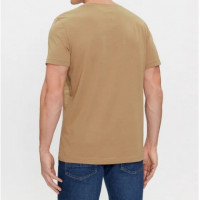 Camiseta Tommy Hilfiger camel logo bordado