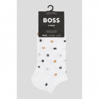 Pack de Dos Calcetines Tobilleros con Detalles Característicos de Boss  HUGO BOSS