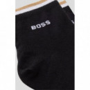 Paquete de 2 Pares de Calcetines Cortos con Rayas Características de Boss  HUGO BOSS