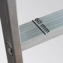 Escalera Aluminio Plegable Guardacuerpos con Plataforma AIRMEC (7 Peldaños)