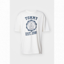 Camiseta TOMMY JEANS Varsity Blanca