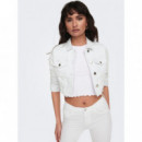 Chaquetas Mujer Chaqueta ONLY Wonder Cropped White