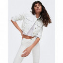 Chaquetas Mujer Chaqueta ONLY Wonder Cropped White