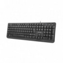 Teclado NATEC Trout Slim USB Multimedia Black