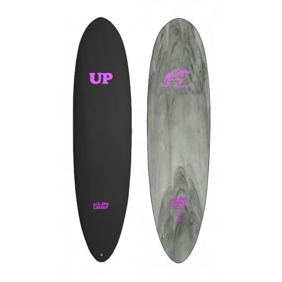 Surfboard UP Lee Ann Curren 6'6 Black/marble Pink