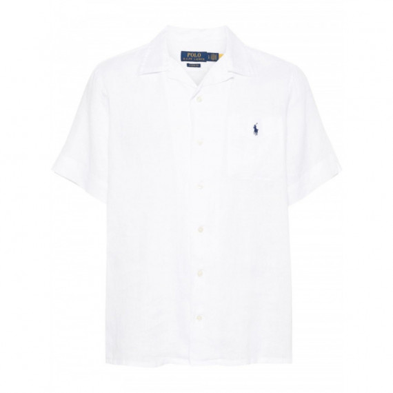 Polo RALPH LAUREN - Classic Fit Linen Camp Shirt - White - 710938425001/WHITE