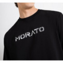 Camiseta ANTONY MORATO Negra Estampado Logo Fotográfico Gomado