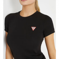 Camiseta Guess negra logotipo triángulo