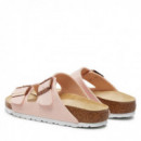 Calzado BIRKENSTOCK Arizona Birko-flor Shiny Lizard Light Rose