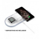 HOCO Cargador Inalambrico 3 en 1 CW24 para Iphone, Aripods y Iwatch