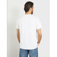 Camiseta Guess Logotipo bordado blanca