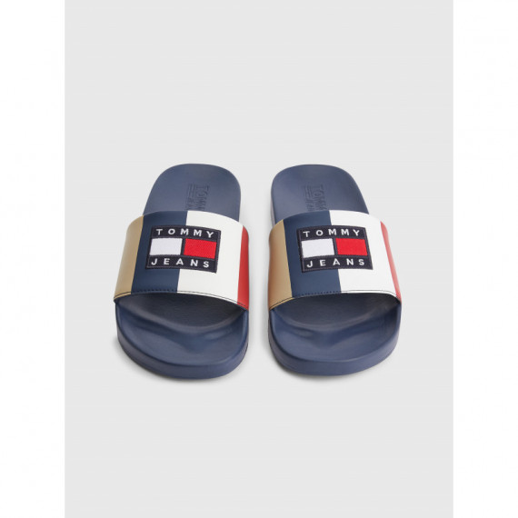 Mens Block Archive Poolslide Twilight Na  TOMMY HILFIGER