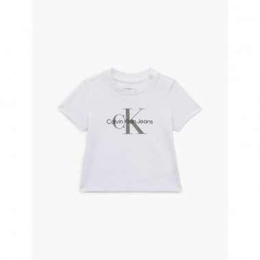 Monogram Ss T-shirt Bright White  CALVIN KLEIN