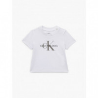 Monogram Ss T-shirt Bright White  CALVIN KLEIN