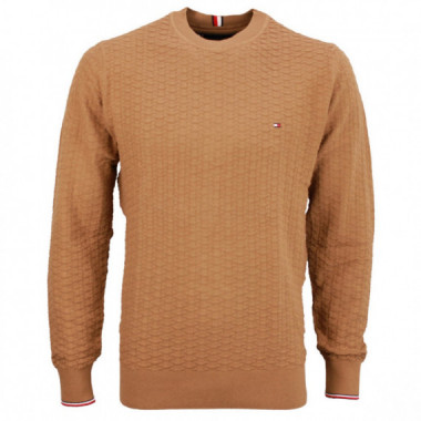 Exaggerated Structure Crew Neck Desert K  TOMMY HILFIGER