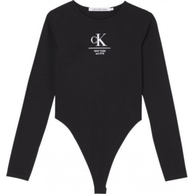 Ck Label Long Sleeves Body Ck Black  CALVIN KLEIN