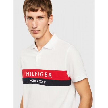 Chest Embro Th Logo Regular Polo White  TOMMY HILFIGER
